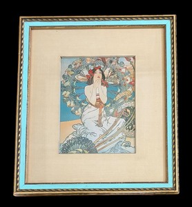 lot 108 image: Monaco Monte Carlo Framed Print by Alphonse Mucha