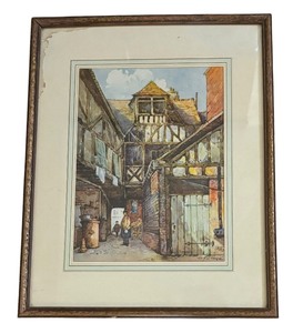lot 135 image: Timber Framed Structures Print by George H. Downing