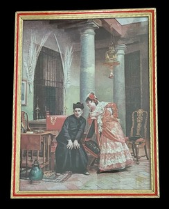 lot 168 image: The Startling Confession Framed Print by Jehan Georges Vibert