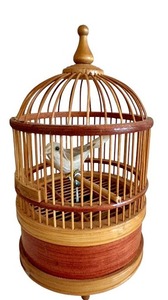 lot 68 image: Vintage 1960s Automaton Bird in Cage Made In Japan