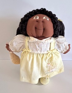 lot 57 image: Absolutely Adorable Handmade Cabbage Patch Style Doll Dressed in Yellow