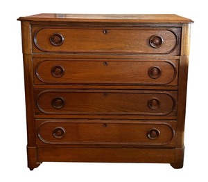 lot 5 image: Antique Victorian Walnut Dresser