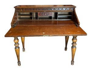 lot 18 image: Antique Drop Down Desk  Antique Secretary
