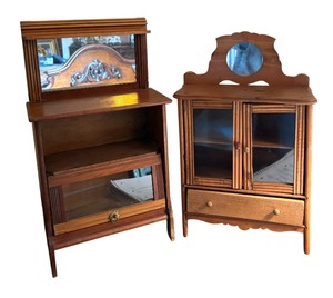 lot 206 image: Two Vintage Doll Hutches