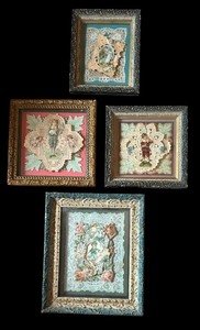 lot 209 image: Variety of Vintage Framed Valentines