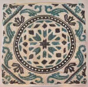 lot 26 image: Elegant Beaded Pillow Cover