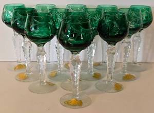 lot 37 image: Sparkling Vintage Cut Crystal Imperlux Stemware