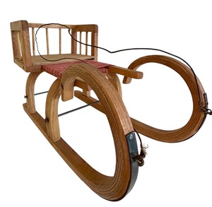 lot 92 image: Small Vintage Wooden Sled