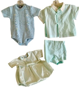 lot 97 image: Three Baby Blue Infant Outfits