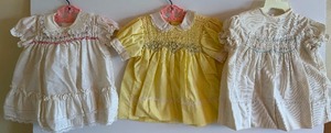 lot 93 image: Three Vintage Adorable Infant Dresses