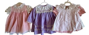 lot 239 image: Three Precious Vintage Infant Dresses