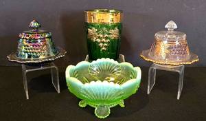 lot 129 image: Mosser & Uranium Glass Collection & More