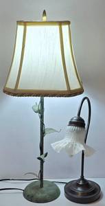 lot 264 image: Pair of Vintage Metal Lamps
