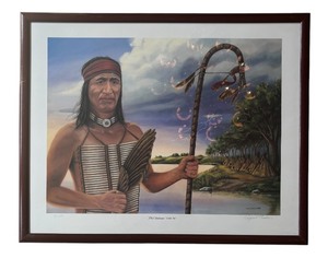 lot 257 image: Chief Shakopee Little Six  Framed Numbered Print