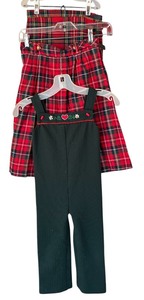 lot 249 image: Vintage Clothing including Kilt, Shorts and Overalls in Plaid and Green with Flowers