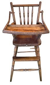lot 273 image: Nostalgic Wooden High Chair