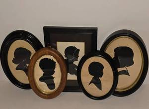 lot 313 image: Collection of Vintage Framed Silhouettes