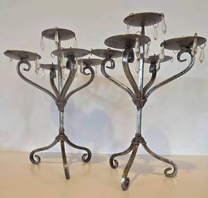 lot 317 image: Vintage Candelabra Pair