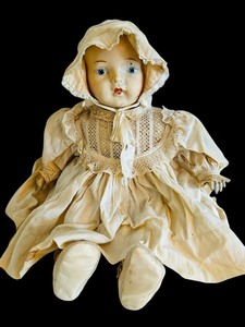 lot 385 image: Vintage Doll Wearing Vintage Clothes