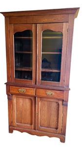 lot 382 image: Antique Wooden Kitchen Cabinet