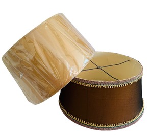 lot 366 image: Stunning Large Lamp Shades in Golds and Brown
