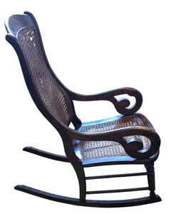 lot 341 image: Vintage Caned Rocking Chair