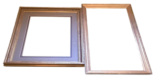 lot 342 image: Vintage Pair of Painted Wood Frames