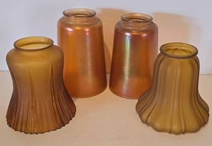 lot 348 image: Awesome Amber Lampshade Collection