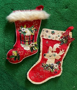 lot 446 image: Two Vintage Christmas Stockings