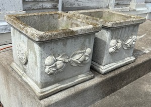 lot 507 image: Pair of Cement Planter Boxes