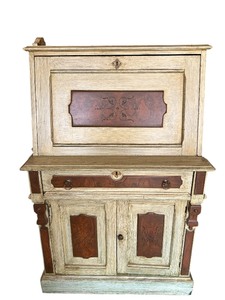 lot 527 image: Wonderful Shabby Chic Vintage Secretary Desk