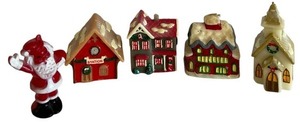 lot 501A image: Vintage Candles and Vintage Mid-Century Rosbro Waving Santa Lollipop Holder  Ornament
