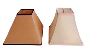 lot 458 image: Two Lampshades in Brown and Off White