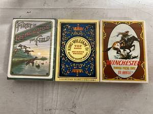 3 Cutom Playing Card Decks (Remingtom, King William, Winchester)