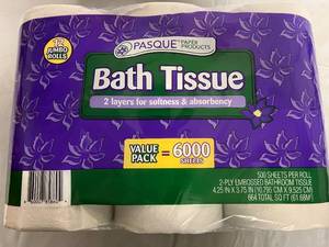 lot 242 image: 2 x 12 Packs of Pasque 2-Ply Bath Tissue