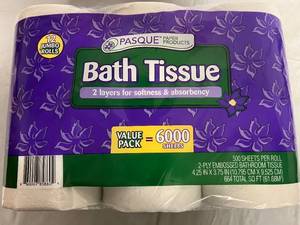 lot 243 image: 2 x 12 Packs of Pasque 2-Ply Bath Tissue