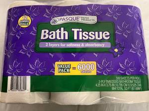 lot 246 image: 2 x 12 Packs of Pasque 2-Ply Bath Tissue