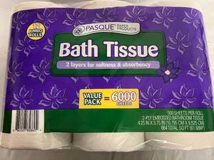 lot 247 image: 2 x 12 Packs of Pasque 2-Ply Bath Tissue