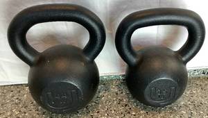 Hampton Kettle Bell Set, Titan Fitness Balls 10 lb & 20lb, and Tribe Fitness Resistance Bands