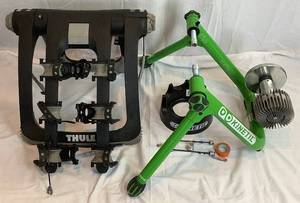 lot 16 image: Thule Trunk Bike Rack & Kinetic Rock and Roll Smart 2 Bike Trainer