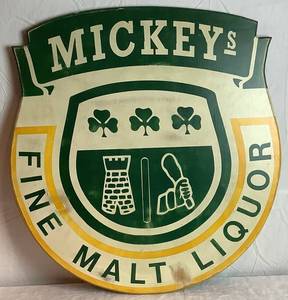 lot 35 image: Vintage Mickeys Fine Malt Liquor Sign