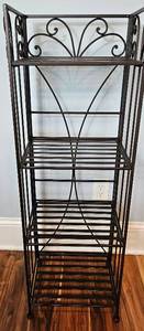 lot 14 image: Pier One Collapsible Metal Wire Shelf