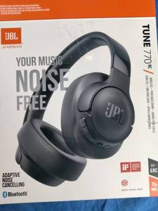 lot 198 image: JBL Tune 770 Noise-Canceling Wireless Over-the-Ear Headphones - Black