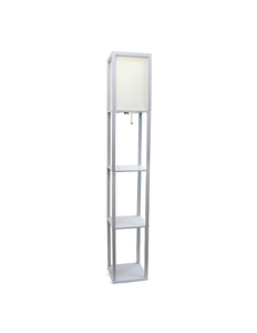 lot 248 image: Simple Designs Etagere Shelf Floor Lamp - Gray