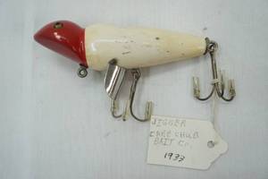 lot 56 image: Vintage Jigger Creek Chub Bait Co. 1937 Fishing Lure