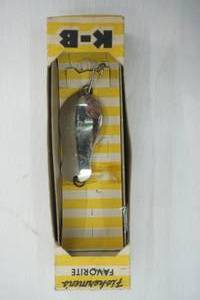 lot 65 image: Vintage K-B Spoon Lure in original packaging
