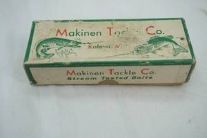 lot 79 image: Vintage Maki lure Makinen Tackle Co. in original packaging