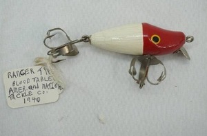 lot 2 image: Vintage Ranger Type Blood Tablet fishing lure