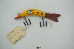 lot 10 image: Vintage Fishing Lure K-Lure Kalvig A.J. Co. MI 1954
