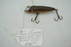 lot 49 image: Vintage Rare Weighted Wood Oreno with glass eyes 1930s
